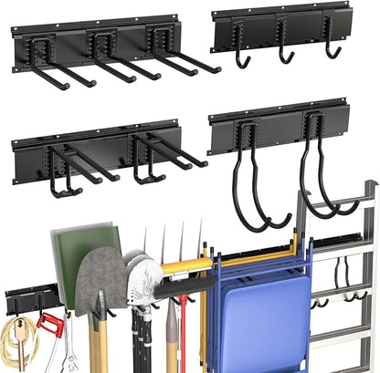 64 Inches Garage Tool Organizer Wall Mount, Yard Tool Hangers by POSHGRAND