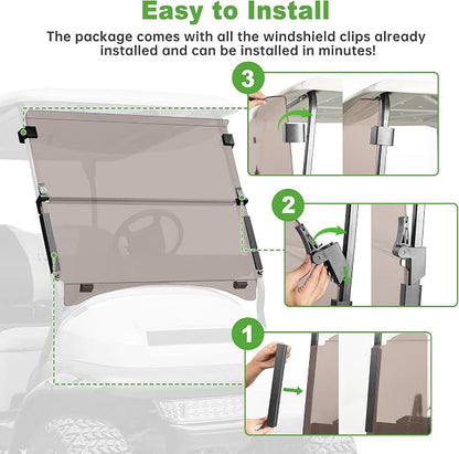 10L0L Golf Cart Windshield for Club Car Precedent 2004-Up, 2017-Up Onward - Image 7