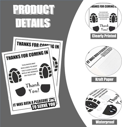 300 Pcs Car Paper Floor Mats, Disposable Automotive Floor Mats - Image 3