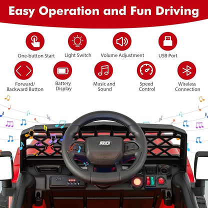 Costzon Kids Ride On Truck, 12V Battery Powered Electric Vehicles w/Remote - Image 3