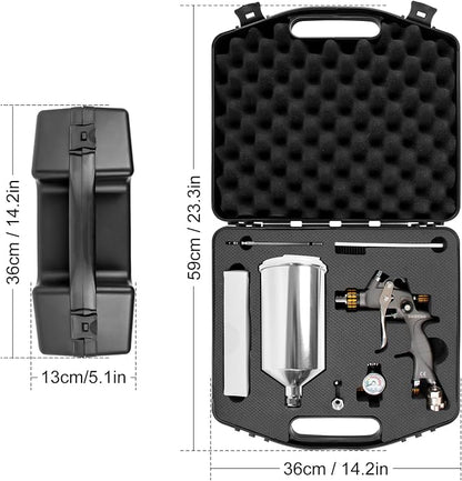 BEETRO HVLP Air Spray Gun with Storage Box, 1000ml Capacity 14.3CFM 29-32psi - Image 2