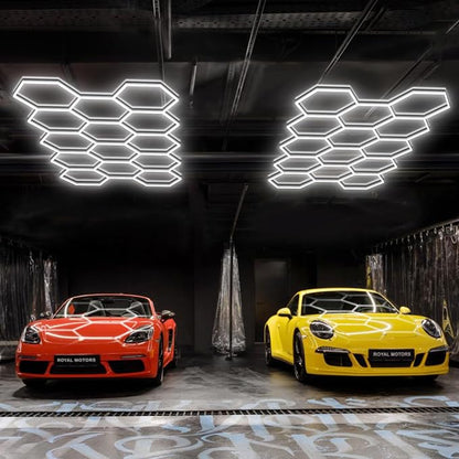 BRILLIHOOD Hexagon Garage Lights, LED Honeycomb Garage Lights, 6500K Super - Image 5