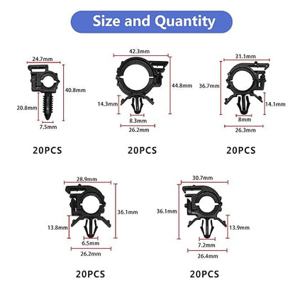 150pcs Wire Loom Clips Car Automotive Harness Routing Clips Assortment Kits - Image 4