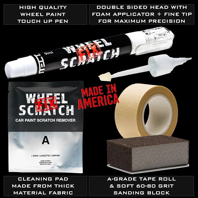 Matte Black Rim Touch Up Paint Kit, Car Wheel Scratch Repair Kit, Wheel Touch - Image 6