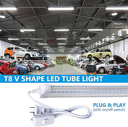 4 Pack, Led Shop Lights, 8FT Led Shop Light, 100W 6000K 15000LM Clear White - Image 6