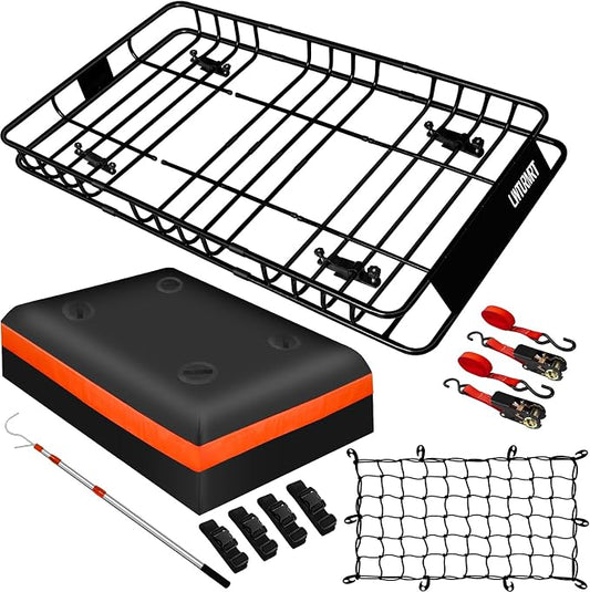 Heavy Duty 58"X36"X5" Roof Rack Basket Universal Rooftop Carrier by LWTURMRT