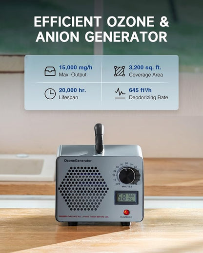 CREWORKS Ozone Odor Machine, Commercial Ozone Generator Air Purifier - Image 2