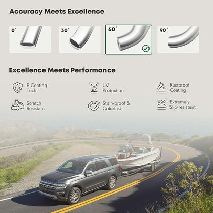 YHTAUTO 4 Inch Running Boards Side Step Bars Fit - Image 5