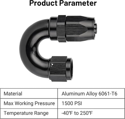 EVIL ENERGY 8AN 180 Degree One Piece Full Flow Hose End Fitting Swivel - Image 3