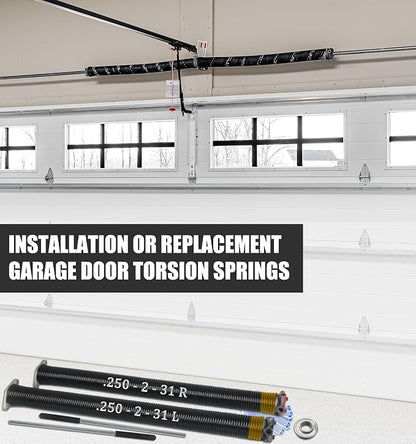 Garage Door Torsion Spring Set, Pair of 2" Electrophoresis Coated Garage Door - Image 7
