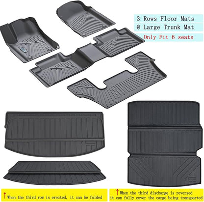 Floor Mats & Large Trunk Mat for 2016-2023 2024 Dodge Durango（Only Fit 6 - Image 2