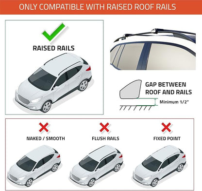 for Subaru Outback Wilderness 2021-2022-2023 Roof Rack Cross Bars Lockable Fit - Image 2