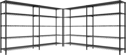 REIBII 70" W Storage Shelves Heavy Duty Load 1600LBS, Metal Shelving 5-Tier by REIBII