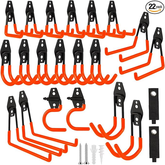 Garage Hook Heavy Duty Wall Storage Hangers, 22 Pack Garage Storage Hooks Steel by Unknown