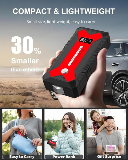Car Battery Jump Starter, 2500A Battery Jumper Starter Portable, Jump Box - Image 7
