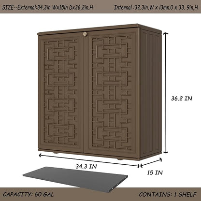 Storage Box Outdoor Caninet, Resin Indoor Storage Box Waterproof Outdoor - Image 4