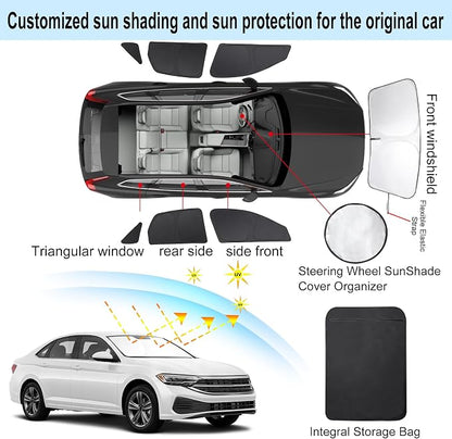 TINGLU Window Shades for Volkswagen VW Jetta 2019-2024 2025 Accessories Car - Image 3