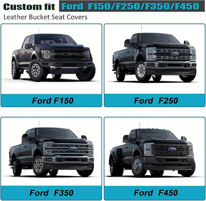GIANT PANDA 2 Pcs Front 3D Air Mesh Car Seat Cover Custom Fit Ford F150 F250 - Image 2