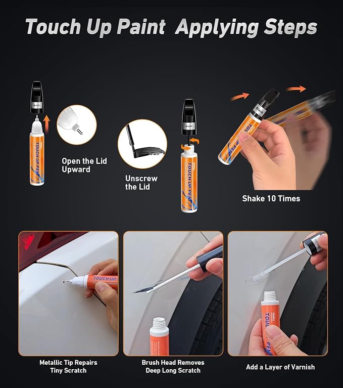 White Touch Up Paint for Car, Car Paint Scratch Repair, Auto Paint Repair Pen - Image 4