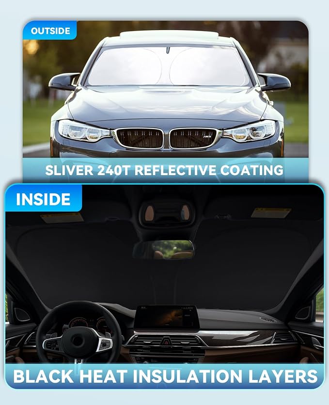 Sun Shade for Corolla Cross Windshield Sunshades Cover Custom Fit 2022-2023 - Image 4