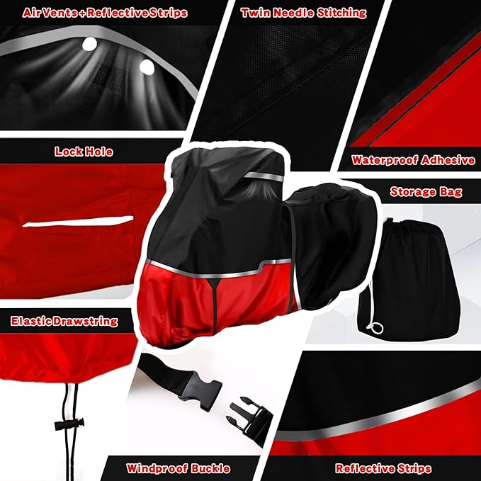 420D Motorcycle Cover Suitable for Honda GL1500, Valkyrie Interstate, Oxford - Image 7