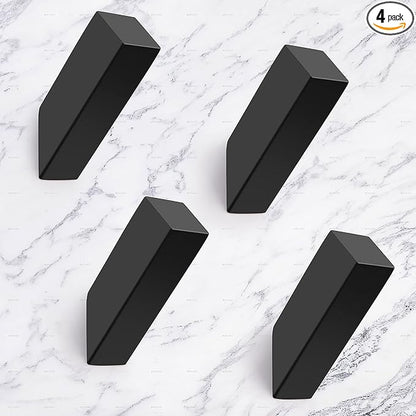 NINETREX Black Towel Hooks Matte Black Robe Hook, Modern Towel Hooks SUS 304 by NINETREX
