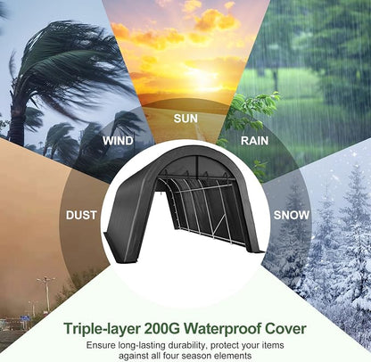 Carport 12x20 ft Heavy Duty, All-Season Waterproof UV Protected Outdoor Car - Image 3