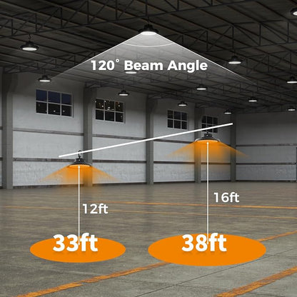 LED High Bay Lights 180W UFO Shop Lights 32400 LM 6000K Commercial Bay Lighting - Image 6