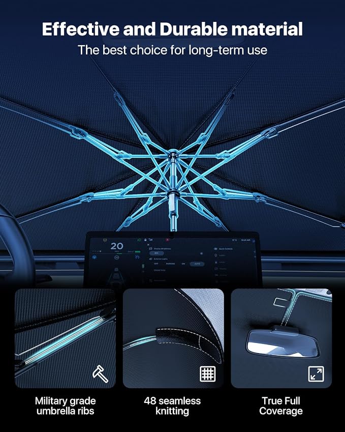Upgrade Nmoiss Windshield Sun Shade Umbrella - Image 7