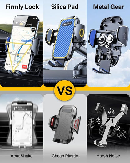 Blue 3-in-1 Phone Mount for Car Vent Dashboard Windshield Cell Phone Holder Car - Image 4
