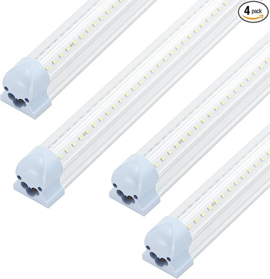T8 LED Shop Lights 4FT, 4 Pack LED Garage Lights 50W 9600LM 6000K, Linkable by Unknown