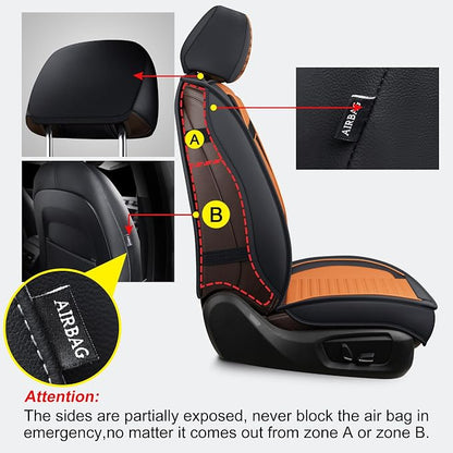 LINGVIDO Universal Car Seat Cover, Breathable and Waterproof Faux Leather - Image 3