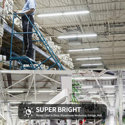 8ft LED Shop Light Fixture, 144W 18000LM 6000K, Cold White, U Shape, Hight - Image 2