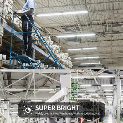 4FT LED Shop Light, 72W 6000K Cold White 9500LM Super Bright T8 Integrated LED - Image 2