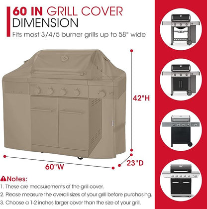 Unicook Grill Cover 60 Inch, Heavy Duty Waterproof Gas Grill Cover - Image 2