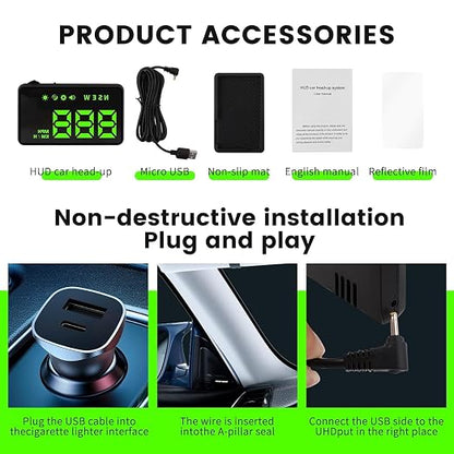 Heads up Display for Cars, Car HUD, Head up Display for Car, Car Speedometer - Image 3