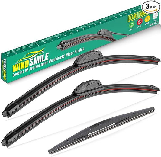26" 17" 12" Windshield Wiper Blades Replacement by WINDSMILE