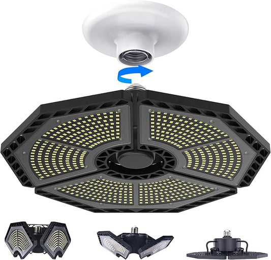 LED Garage Lights, 140W 18500 Lumens Garage Ceiling Lighting, 6000K Daylight by KERNOWO