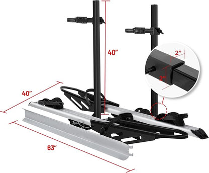 Hitch Mount Bike Rack with Ramp, 200 LB Capacity fits Cars, Trucks with 2 Inch - Image 9