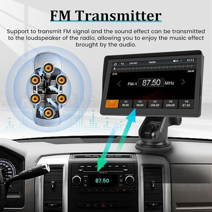 7 Inch Protable Apple Carplay Car Screen, Wireless Android Auto Dash Mount - Image 6
