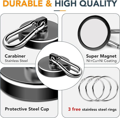 MIKEDE Strong Magnetic Hooks Heavy Duty, 110LB+ Swivel Neodymium Magnets - Image 4