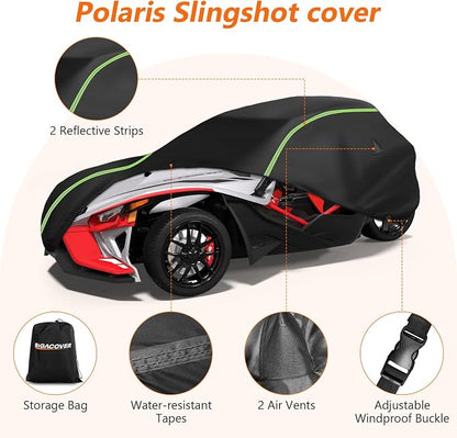 Full Cover Compatible with Polaris Slingshot with Roof, 420D Oxford Cloth - Image 3