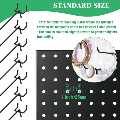 50Pcs 2"/5CM Pegboard Hooks Assortment Set, Metal Peg Board Hooks - Image 5