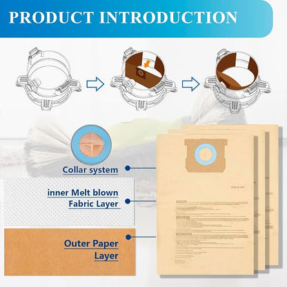 12 Pack DXVA19-4101 Dust Bag Compatible - Image 9
