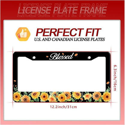 Watercolor Sunflower License Plate Beautiful Floral License Plate Stainless - Image 7