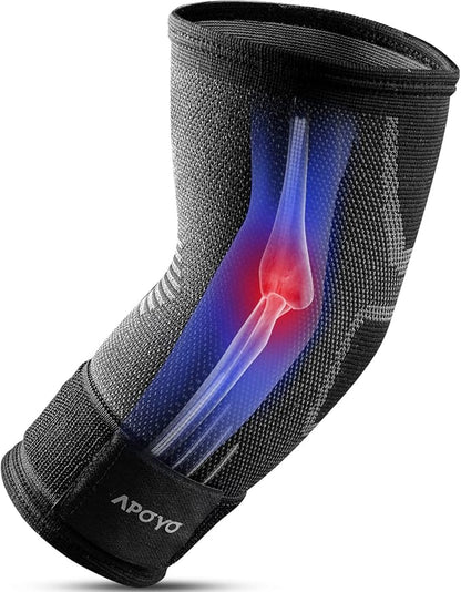 APOYO Elbow Brace for Tendonitis and Tennis Elbow, Compression Sleeve for by APOYO