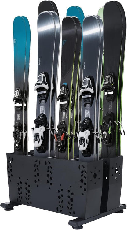 Freestanding Ski Storage Rack for 8 Pairs, Floor Stand Ski Organizer Rack by Unknown