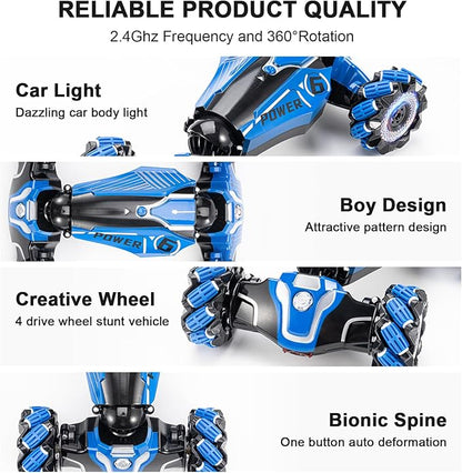RC Stunt Car, 2.4GHz 4WD Drive Remote Controlled Gesture Sensor Toy Car - Image 6
