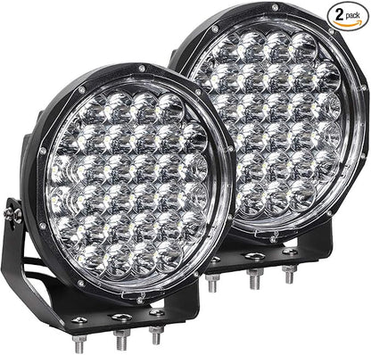 EXZEIT 9 Inch LED Round Driving Lights, 128W 20480 Lumens Offroad Fog Lights by EXZEIT