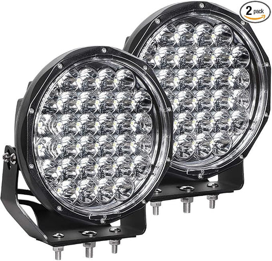 EXZEIT 9 Inch LED Round Driving Lights, 128W 20480 Lumens Offroad Fog Lights by EXZEIT
